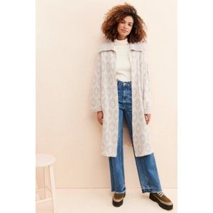 New! Free People Like A Diamond Sweater Coat Icy Diamond Combo size S